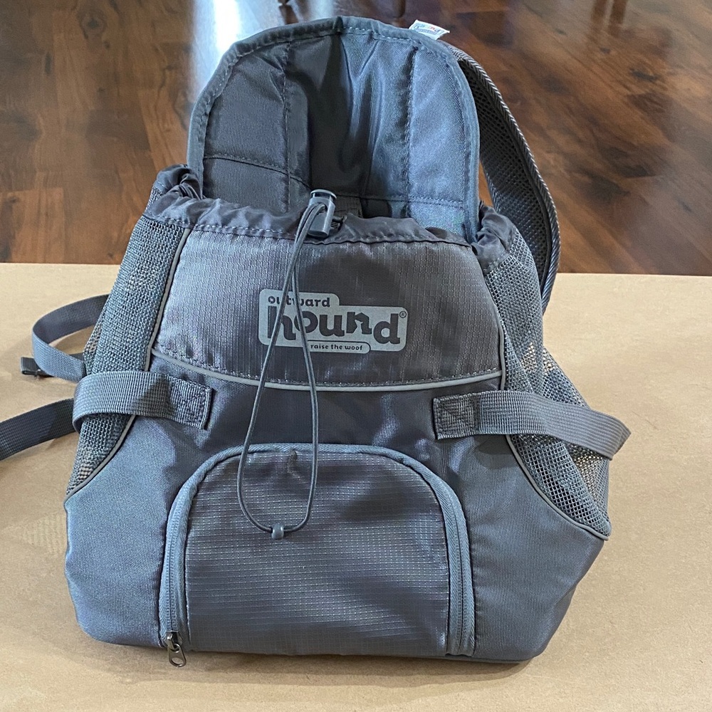 Outward Hound Gray Front-Entry Pet Carrier Backpack